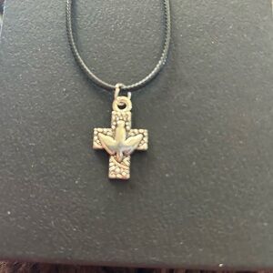Elegant Silver Dove Cross Necklace